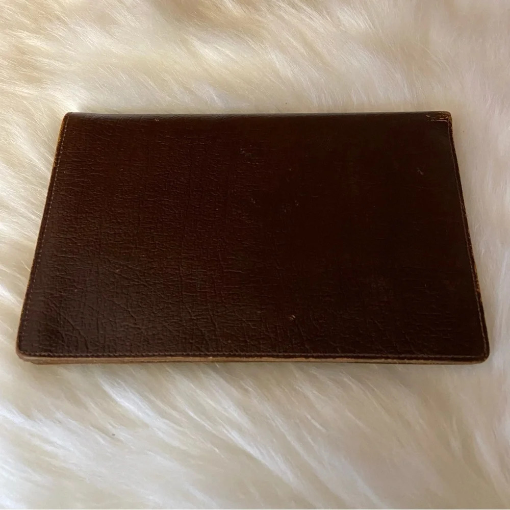 Vintage brown  leather wallet made‎ in England